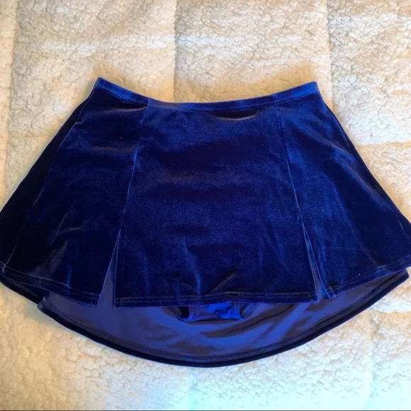 Set of 3 figure skating skirts - black, royal blue & turquoise - Picture 7 of 15